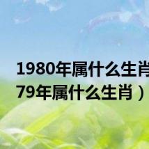 1980年属什么生肖(1979年属什么生肖)