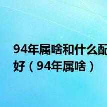 94年属啥和什么配比较好(94年属啥)