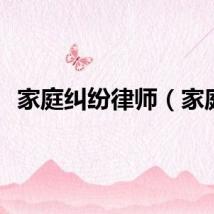 家庭纠纷律师（家庭）