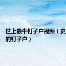 世上最牛钉子户视频(史上最牛的钉子户)
