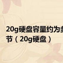 20g硬盘容量约为多少字节(20g硬盘)