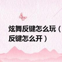 炫舞反键怎么玩(炫舞反键怎么开)