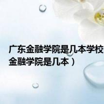 广东金融学院是几本学校(广东金融学院是几本)