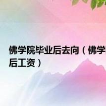 佛学院毕业后去向(佛学院毕业后工资)