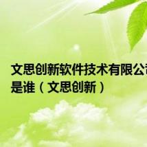 文思创新软件技术有限公司 高管是谁(文思创新)