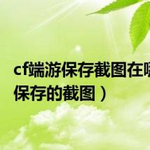 cf端游保存截图在哪(cf保存的截图)