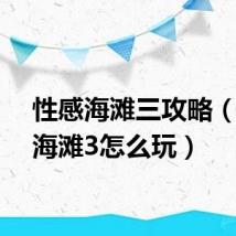 性感海滩三攻略(性感海滩3怎么玩)
