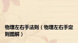 物理左右手法则（物理左右手定则图解）