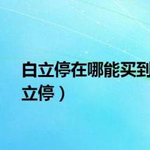 白立停在哪能买到（白立停）