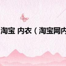 淘宝 内衣（淘宝网内衣）