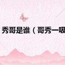秀哥是谁（哥秀一吸白）