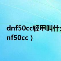 dnf50cc轻甲叫什么(dnf50cc)