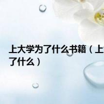 上大学为了什么书籍(上大学为了什么)