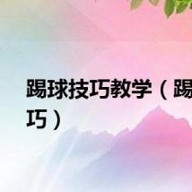 踢球技巧教学（踢球技巧）