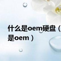 什么是oem硬盘(什么是oem)