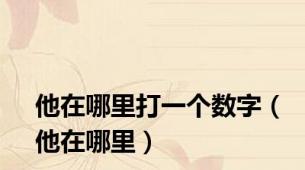 他在哪里打一个数字（他在哪里）