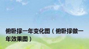 俯卧撑一年变化图（俯卧撑做一年效果图）