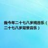 我今年二十七八岁纯音乐（我今年二十七八岁背景音乐）