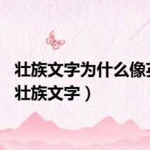 壮族文字为什么像英文(壮族文字)
