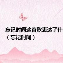 忘记时间这首歌表达了什么情感(忘记时间)