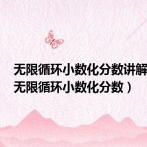 无限循环小数化分数讲解视频(无限循环小数化分数)