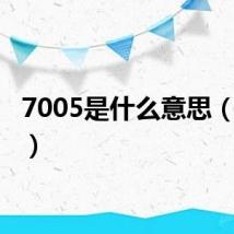 7005是什么意思(7005)