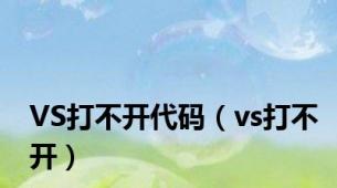 VS打不开代码（vs打不开）