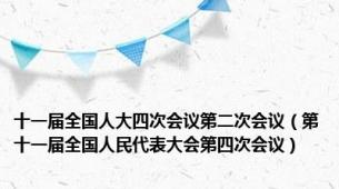 十一届全国人大四次会议第二次会议（第十一届全国人民代表大会第四次会议）
