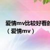 爱情mv比较好看的歌曲（爱情mv）
