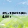 游戏人生徽章怎么获得（游戏人生徽章）