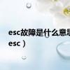 esc故障是什么意思啊（esc）