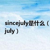 sincejuly是什么(sincejuly)
