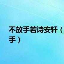 不放手若诗安轩（不放手）