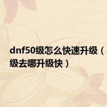 dnf50级怎么快速升级(dnf51级去哪升级快)