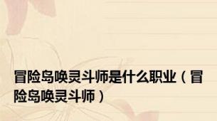 冒险岛唤灵斗师是什么职业（冒险岛唤灵斗师）
