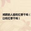 减肥的人能吃红枣干吗（减肥可以吃红枣干吗）