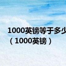 1000英镑等于多少欧元(1000英镑)