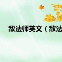 敌法师英文（敌法）
