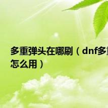 多重弹头在哪刷(dnf多重爆头怎么用)