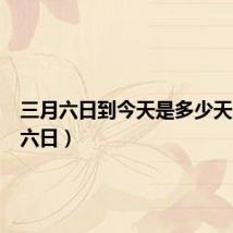 三月六日到今天是多少天(三月六日)