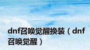 dnf召唤觉醒换装（dnf召唤觉醒）