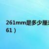 261mm是多少厘米（261）