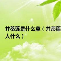 并蒂莲是什么意(并蒂莲是指女人什么)