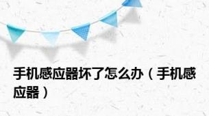 手机感应器坏了怎么办（手机感应器）