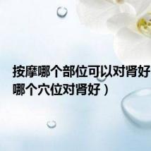 按摩哪个部位可以对肾好(按摩哪个穴位对肾好)
