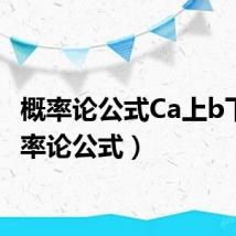 概率论公式Ca上b下(概率论公式)