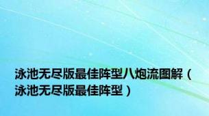 泳池无尽版最佳阵型八炮流图解（泳池无尽版最佳阵型）