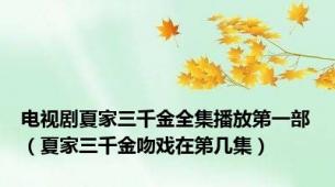 电视剧夏家三千金全集播放第一部（夏家三千金吻戏在第几集）