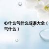 心什么气什么成语大全（心什么气什么）