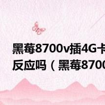 黑莓8700v插4G卡能有反应吗(黑莓8700v)